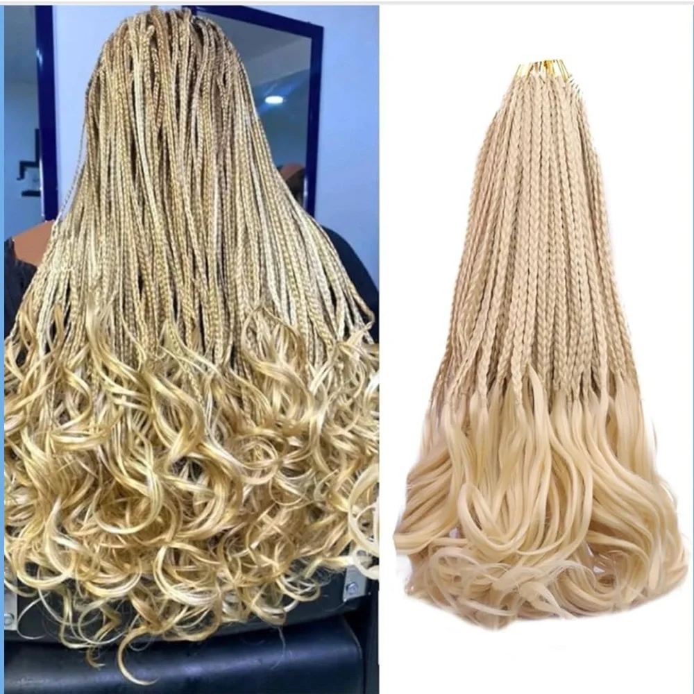 French Curl Goddess Crochet Box Pre Looped Braids / Extensions / Curly Ends #613